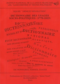 Dictionnaire des usages socio-politiques (1770-1815)