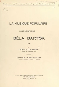 La musique populaire dans l'œuvre de Béla Bartók