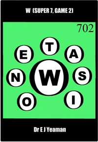 W (Super 7, Game 2 - a New Word Game)