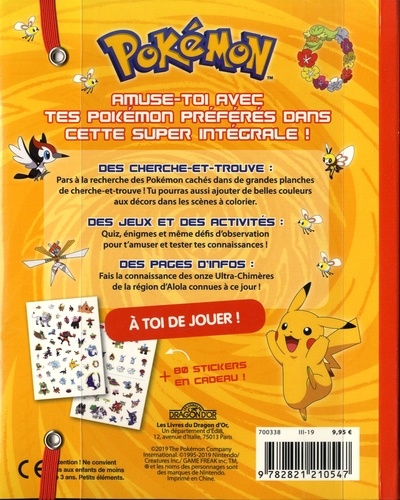 Pokémon jeux cherche et trouve. 80 stikers