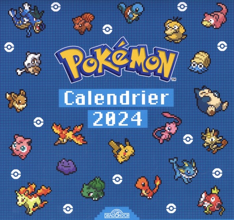Pokémon - Calendrier Pixel Art de Dragon d'or - Grand Format