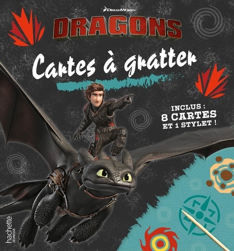  DreamWorks - Cartes à gratter Dragons - Inclus : 8 cartes et 1 styler !.