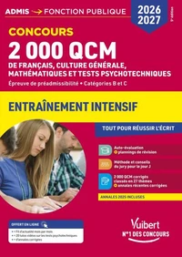 2 000 QCM de français, culture générale, mathématiques et tests psychotechniques