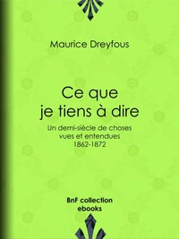 Ce que je tiens à dire