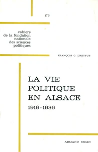 La vie politique en Alsace, 1919-1936