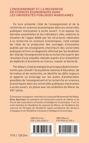 L’enseignement et la recherche en sciences économiques dans les universités publiques marocaines