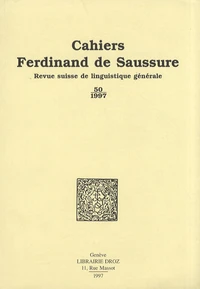 Cahiers Ferdinand de Saussure N° 50/1997