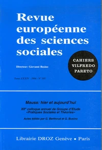Mauss : hier et aujourd'hui