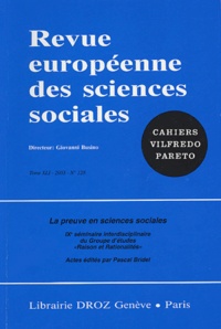 Giovanni Busino - Revue européenne des sciences sociales N° 128, Décembre 200 : La preuve en sciences sociales.
