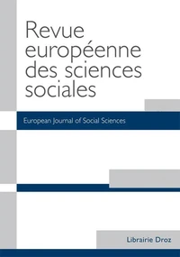 Revue européenne des sciences sociales N° 63