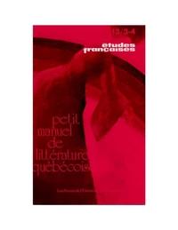 Études françaises. Volume 13, numéros 3-4, octobre 1977