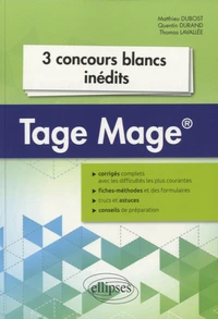 3 concours blancs Tage Mage