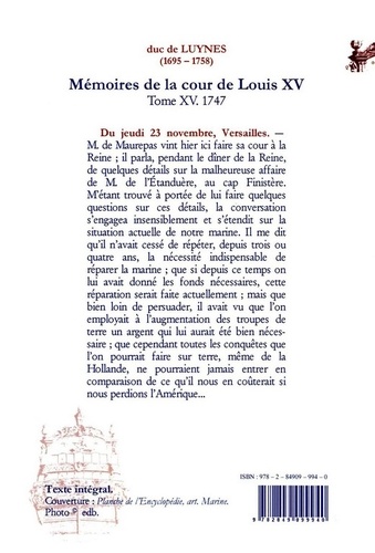 Mémoires sur la cour de Louis XV. Tome 15, L'état de la marine