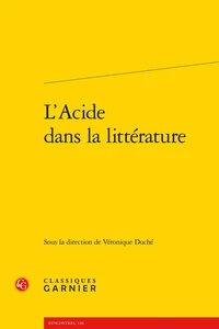 L'acide dans la littérature