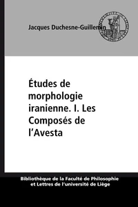 Etudes de morphologie iranienne