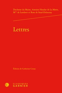  Duchesse du Maine et Antoine Houdar de La Motte - Lettres.