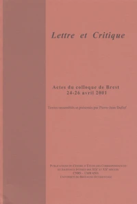 Lettre et critique