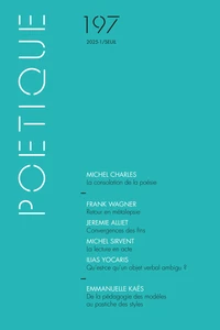 Poétique, n° 197