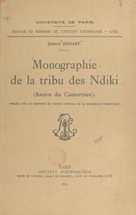 Monographie de la tribu des Ndiki (Banen du Cameroun)