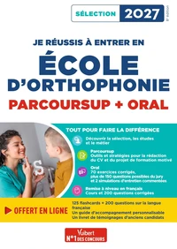 Je réussis mon entrée en école d'Orthophonie - Sélection 2027