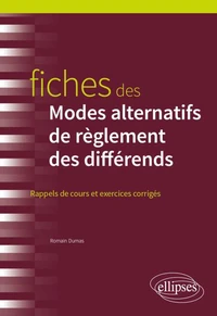Fiches des modes alternatifs de règlement des différends