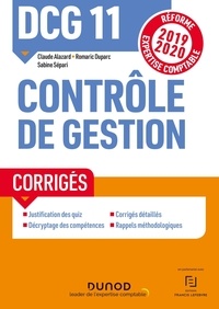 Téléchargements de livres audio gratuits itunes DCG 11 Contrôle de gestion  - Corrigés (Litterature Francaise) 9782100789542 