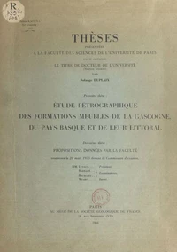 Étude pétrographique des formations meubles de la Gascogne, du Pays basque et de leur littoral