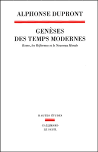 Genèses des Temps modernes