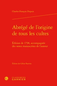 Abrégé de l'origine de tous les cultes