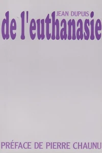 De l'euthanasie