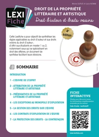 Droit de la propriété littéraire et artistique