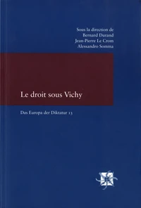 Le droit sous Vichy