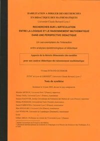 Recherches sur l'articulation entre la logique et le raisonnement mathématique dans une perspective didactique