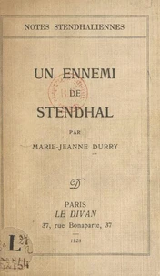 Un ennemi de Stendhal