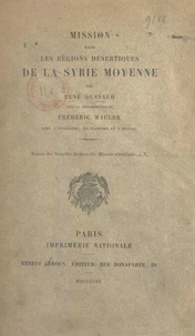 Mission dans les régions désertiques de la Syrie moyenne
