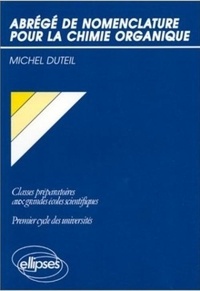  Duteil - Abrégé de nomenclature pour la chimie organique.