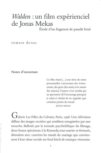 Walden : un film expérienciel de Jonas Mekas