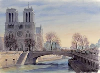 Vues de Paris à l'aquarelle