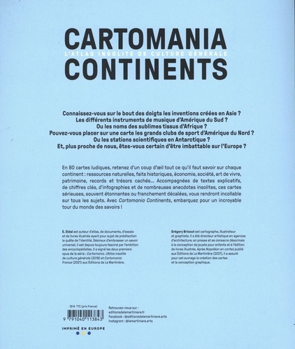 Cartomania Continents. L'atlas insolite de culture générale