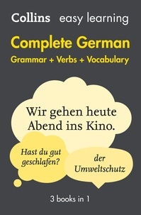 Easy Learning German Complete Grammar, Verbs and Vocabulary (3 books in 1) - Trusted support for learning.