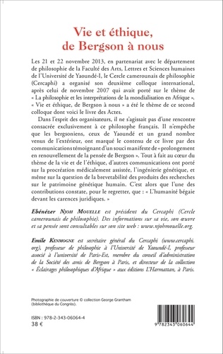 Vie et éthique, de Bergson à nous