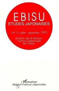 Ebisu Etudes Japonaises Numero 2.