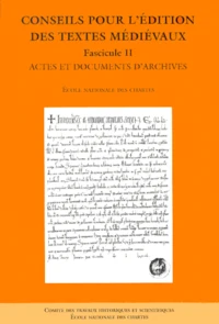 Conseils pour l'édition des textes médiévaux