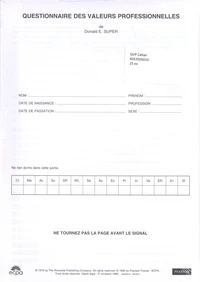 Questionnaire des valeurs professionnelles