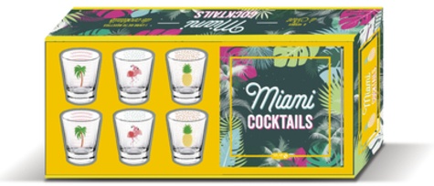 Miami cocktails. Avec 6 verres à shot