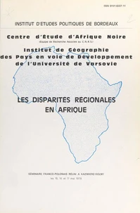 Les disparités régionales en Afrique