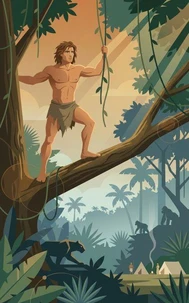 Kauhea Tarzan: Seikkailuromaani Afrikan aarniometsistä
