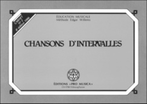 Edgar Willems - Chansons dintervalles - Carnet n° 2.