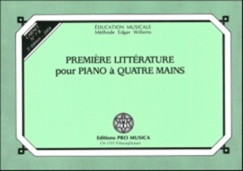 Edgar Willems - Première littérature pour piano à quatre mains - Carnet n° 7B.
