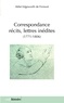 Correspondance, récits, lettres inédites - (1771-1806).